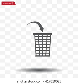 Vector trash basket icon