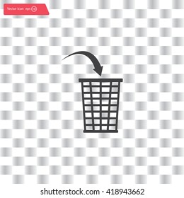 Vector trash basket icon