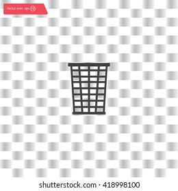 Vector trash basket icon