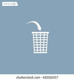 Vector trash basket icon
