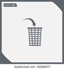 Vector trash basket icon