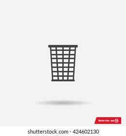 Vector trash basket icon