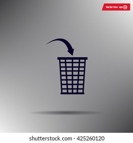 Vector trash basket icon