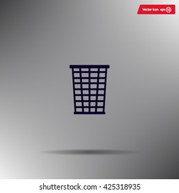Vector trash basket icon