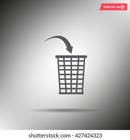 Vector trash basket icon