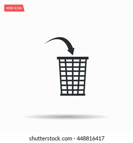 Vector trash basket icon