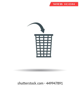 Vector trash basket icon