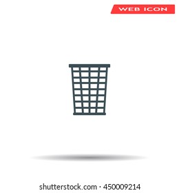 Vector trash basket icon