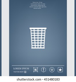 Vector trash basket icon
