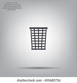 Vector trash basket icon