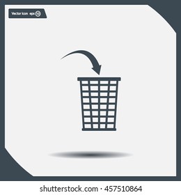 Vector trash basket icon