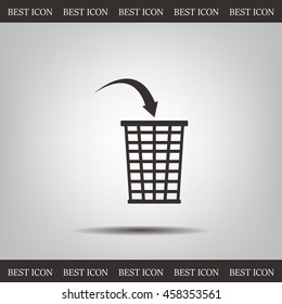 Vector trash basket icon