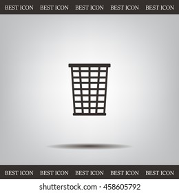 Vector trash basket icon