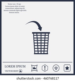 Vector trash basket icon