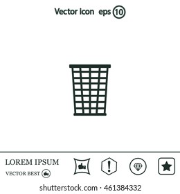 Vector trash basket icon