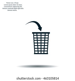 Vector trash basket icon