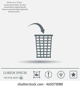 Vector trash basket icon