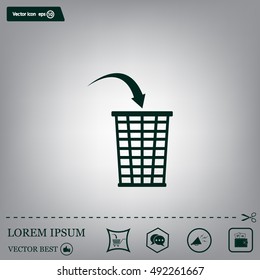 Vector trash basket icon