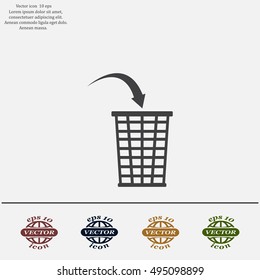 Vector trash basket icon