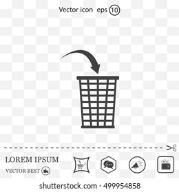 Vector trash basket icon