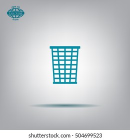 Vector trash basket icon