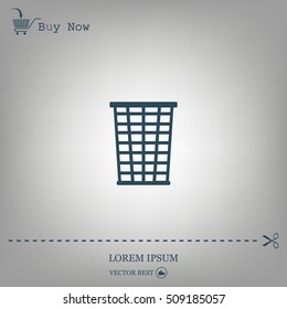 Vector trash basket icon