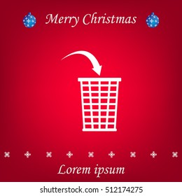 Vector trash basket icon