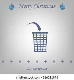 Vector trash basket icon
