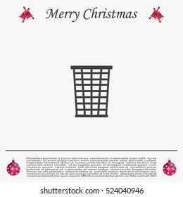 Vector trash basket icon