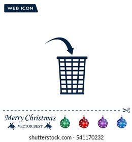 Vector trash basket icon