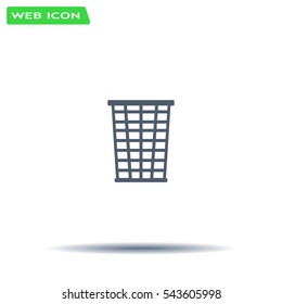 Vector trash basket icon