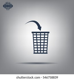 Vector trash basket icon