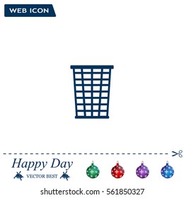 Vector trash basket icon