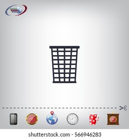 Vector trash basket icon
