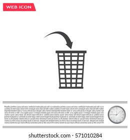 Vector trash basket icon