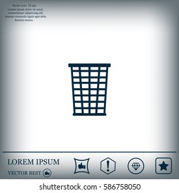 Vector trash basket icon