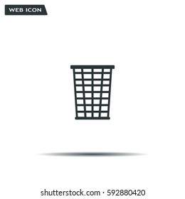 Vector trash basket icon