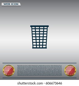 Vector trash basket icon