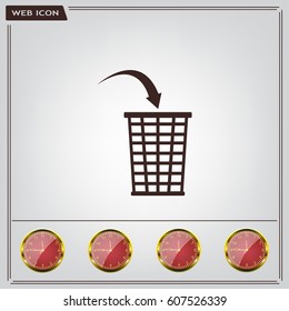Vector trash basket icon