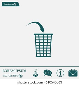 Vector trash basket icon