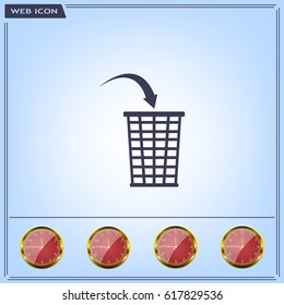 Vector trash basket icon