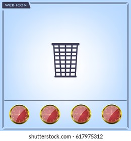 Vector trash basket icon