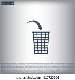 Vector trash basket icon