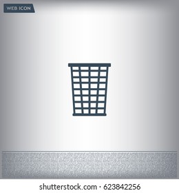 Vector trash basket icon