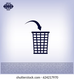 Vector trash basket icon