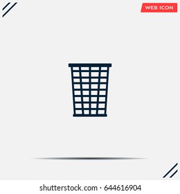 Vector trash basket icon