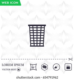 Vector trash basket icon