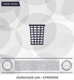Vector trash basket icon