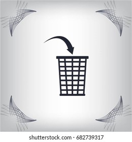 Vector trash basket icon