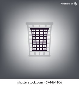 Vector trash basket icon